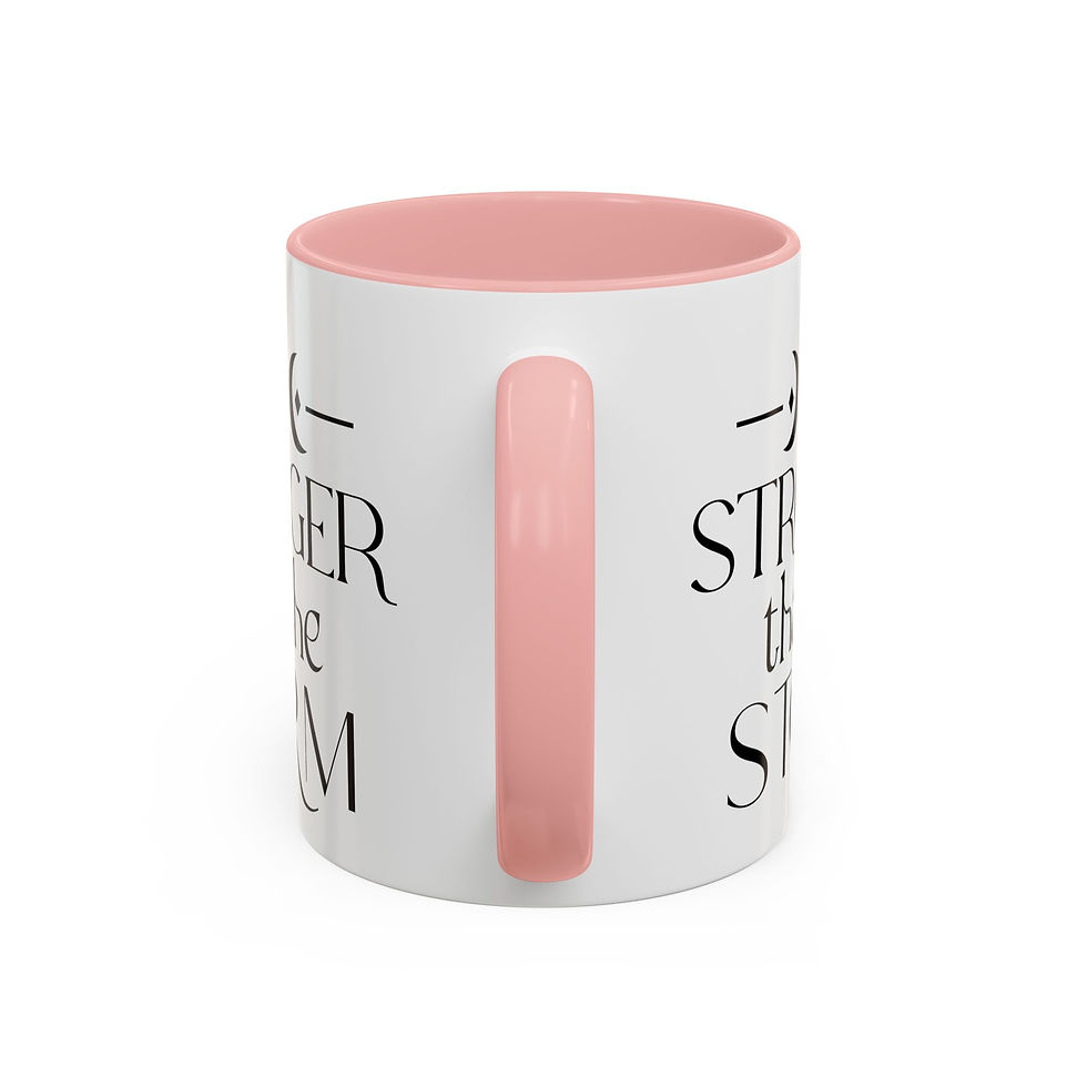 Thumbnail: Stronger Than The Storm Boho Print Accent Coffee Mug (11, 15oz)