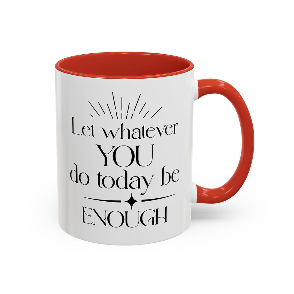 Thumbnail: Let Whatever You Do Today Be Enough Boho Print Accent Coffee Mug (11, 15oz)