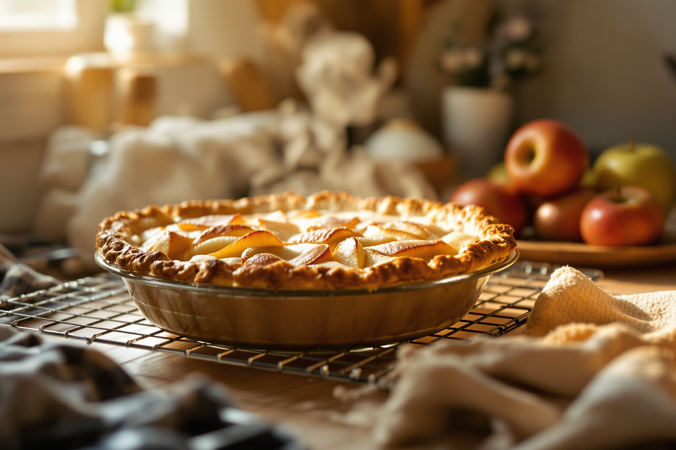 Fresh apple pie illustrating how our senses notice something appealing before we decide what to do next