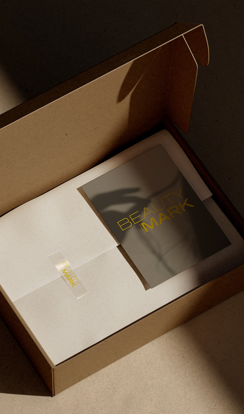 Mock up of Beauty Mark Hair Salon NJ logo and brand identity