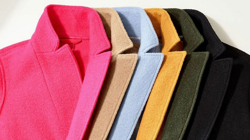 Women's wool coats in six colors