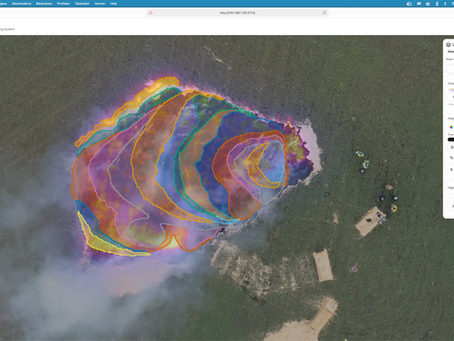 CHRIS : Visualisation de la progression des feux de forêt par différentes couches.