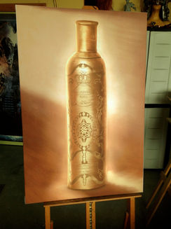 parfum, illustration, digitale, bouteille, toile, peinture, jako lanterne