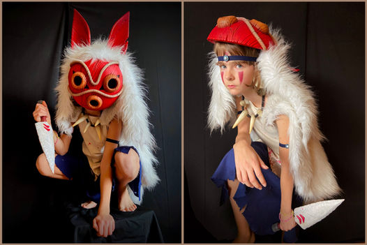 costume, princesse-mononoke, halloween, cosplay, jako lanterne