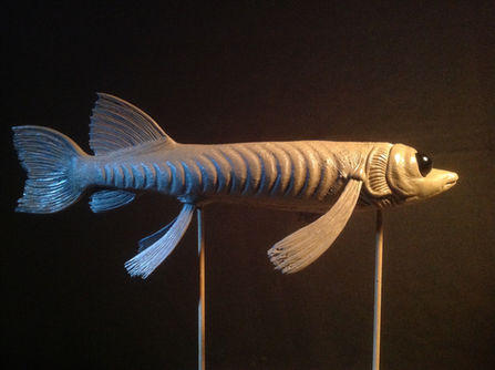 Sculpture, poisson, jako lanterne