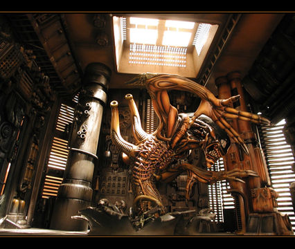maquette, miniature, science-fiction, décor Nostromo, Alien, Aliens, Alien3,  jako lanterne