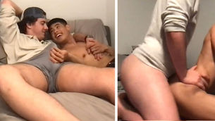 Spontaenous fun with a Hung Cute White Jock