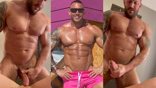 POV Huge Alpha Muscular Daddy fvcks a hole and sprays cum all over