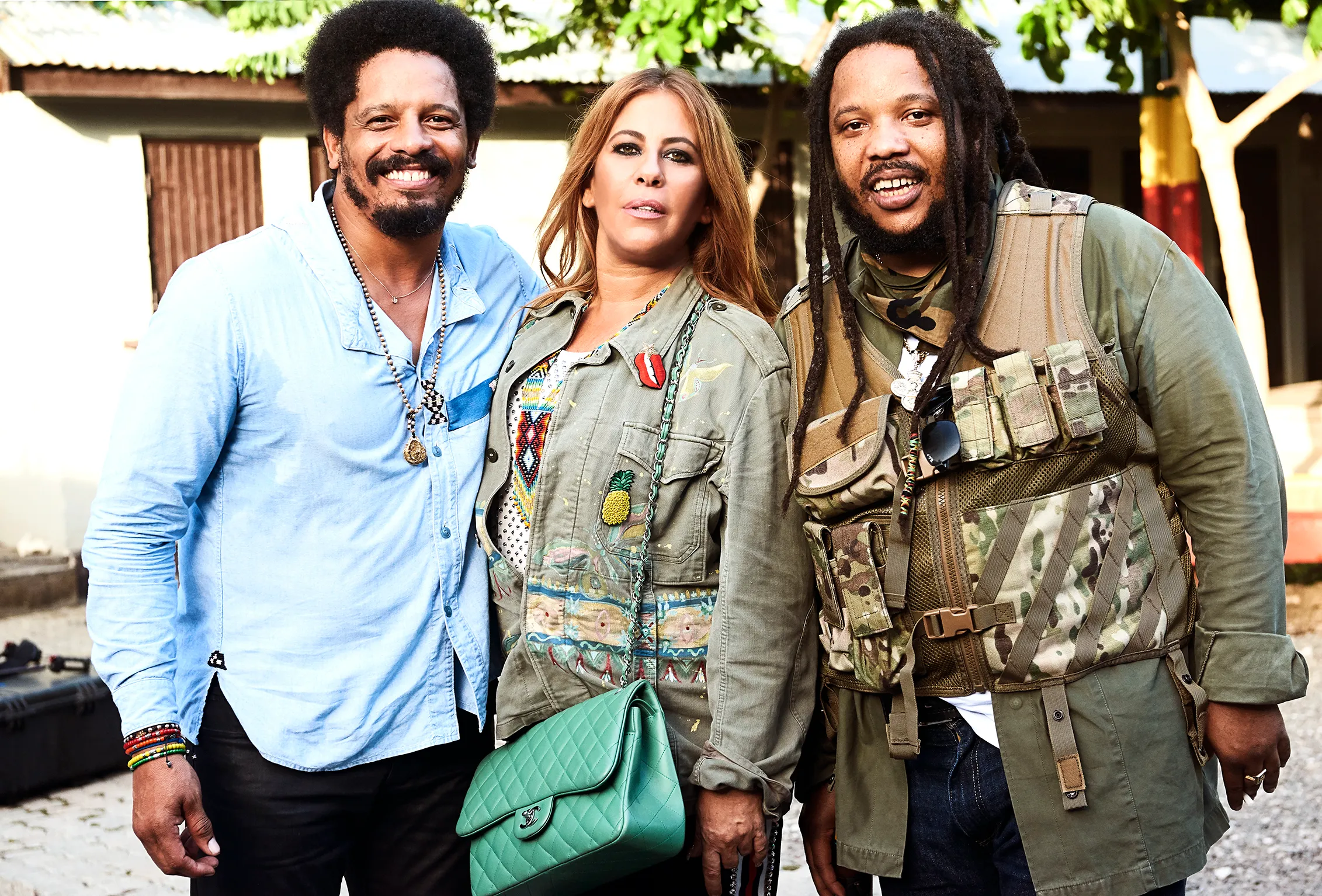 Rohan Marley, Alessandra Lo Savio and Stephen Marley