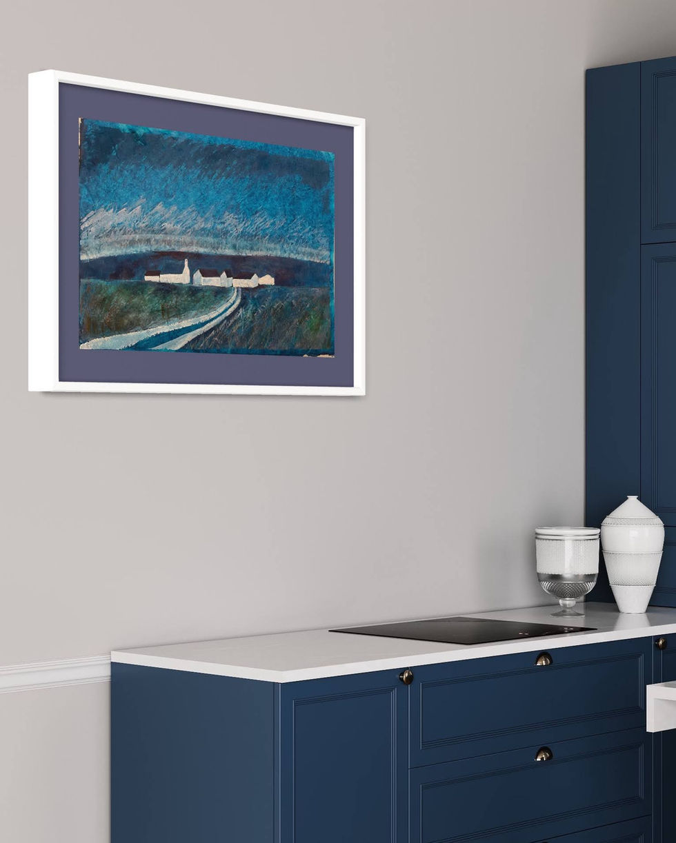 Hamlet at Dusk (Blue)