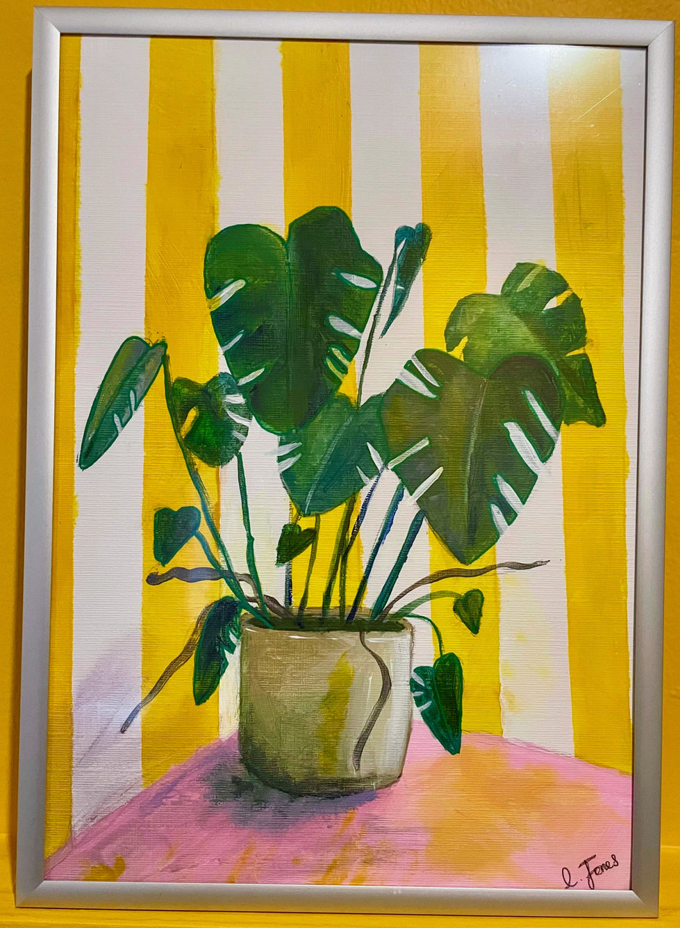 Swiss Cheese Houseplant 
22x 30 cm (acrylic, original)
