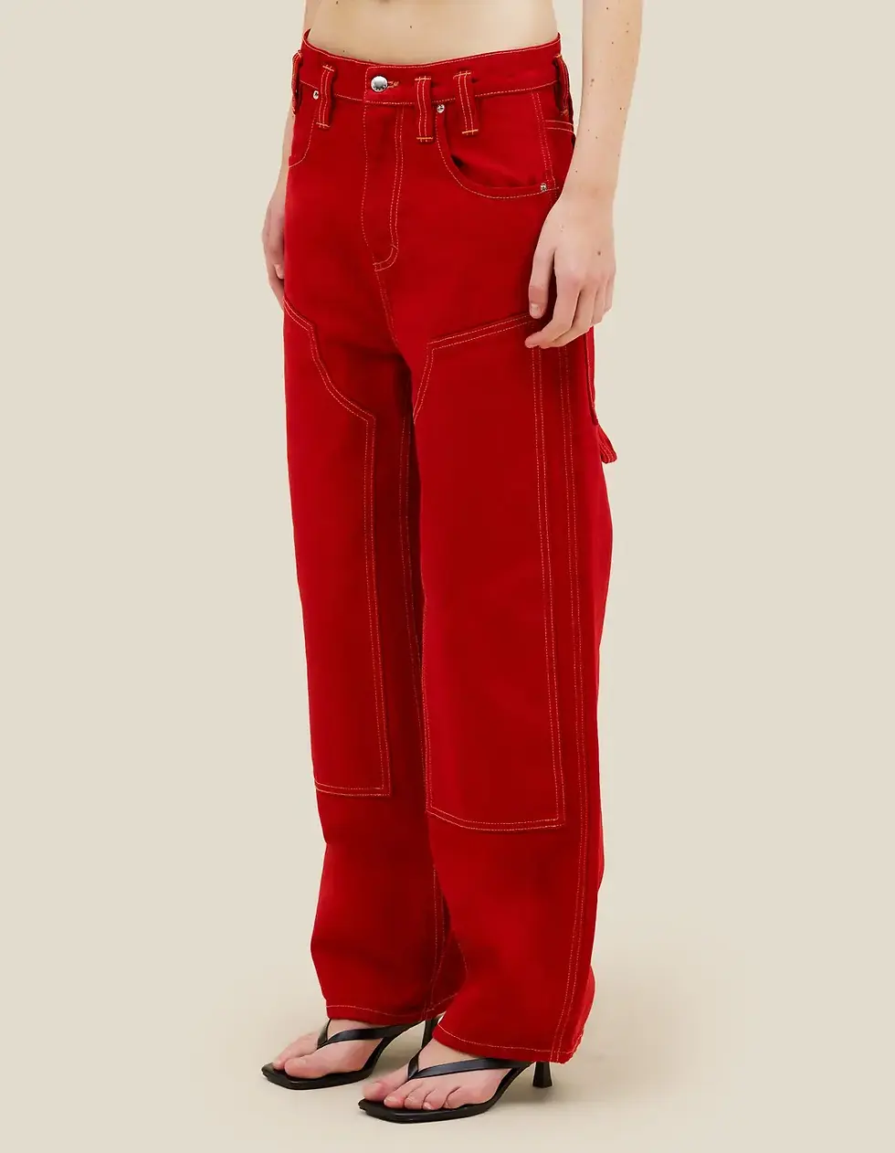 섬네일: ECKHAUS LATTA / DOUBLE KNEE BAGGY JEAN / POPPY