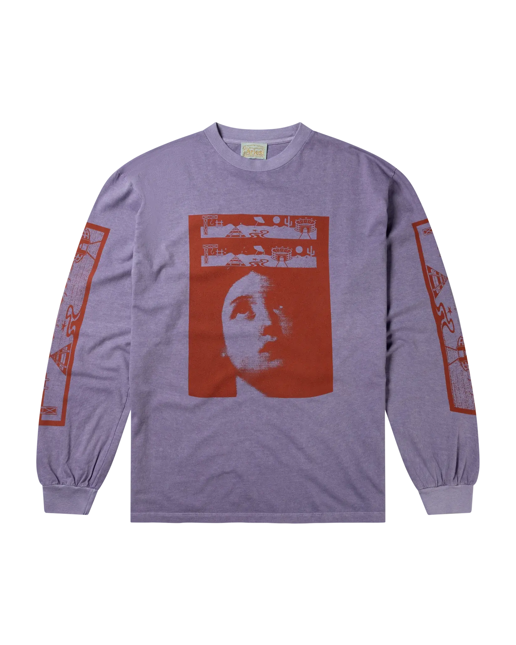 ARIES / Faded Wingdings LS Tee / Purple