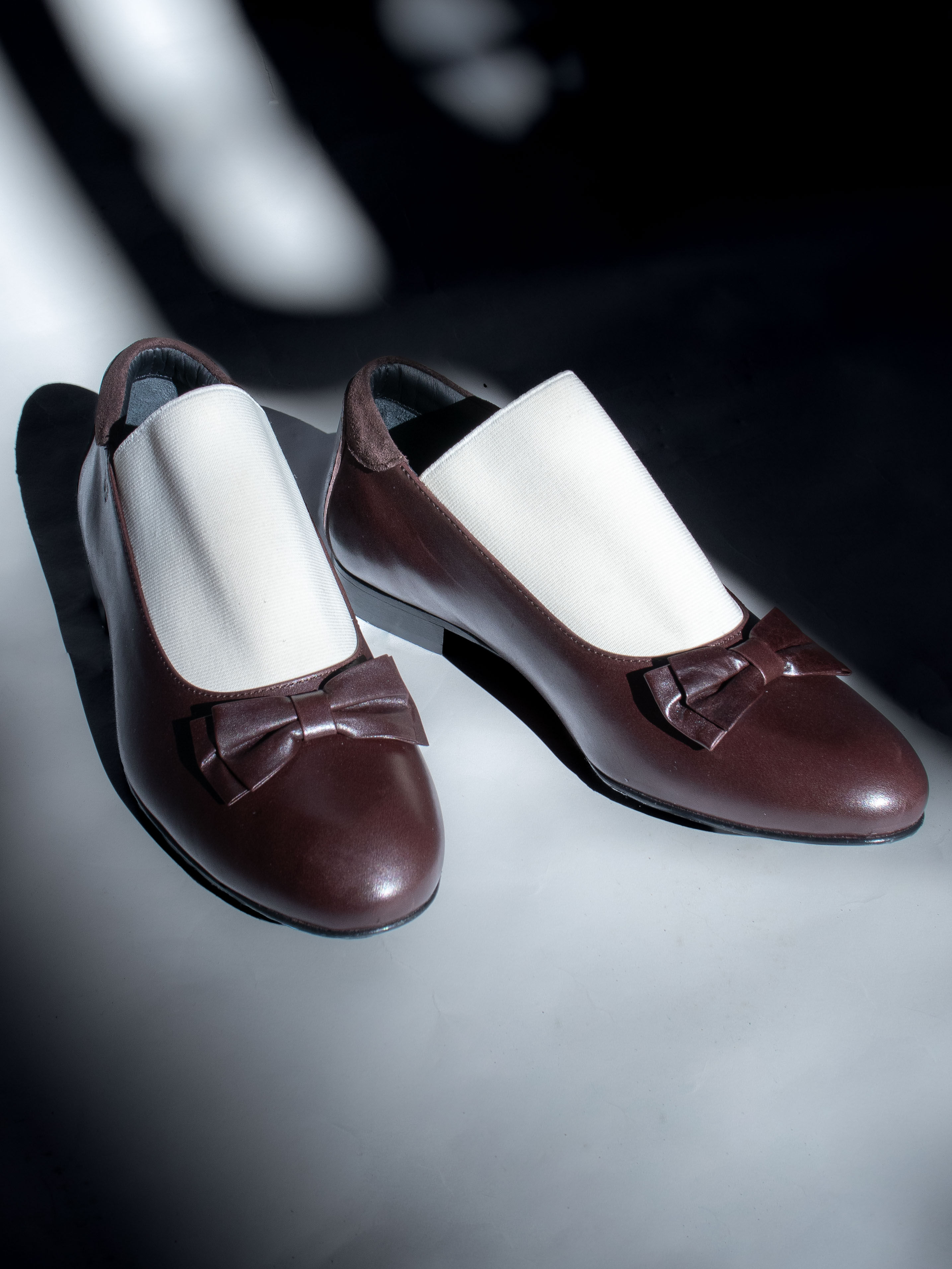 Stefan Cooke / ELASTIC OPERA SHOE / BROWN MIX IVORY DETAIL