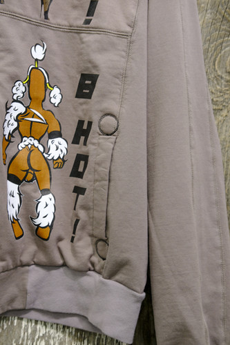 Bernhard Willhelm /ZIP-UP HOODIE PRINTED / TAUPE | THE FOUR
