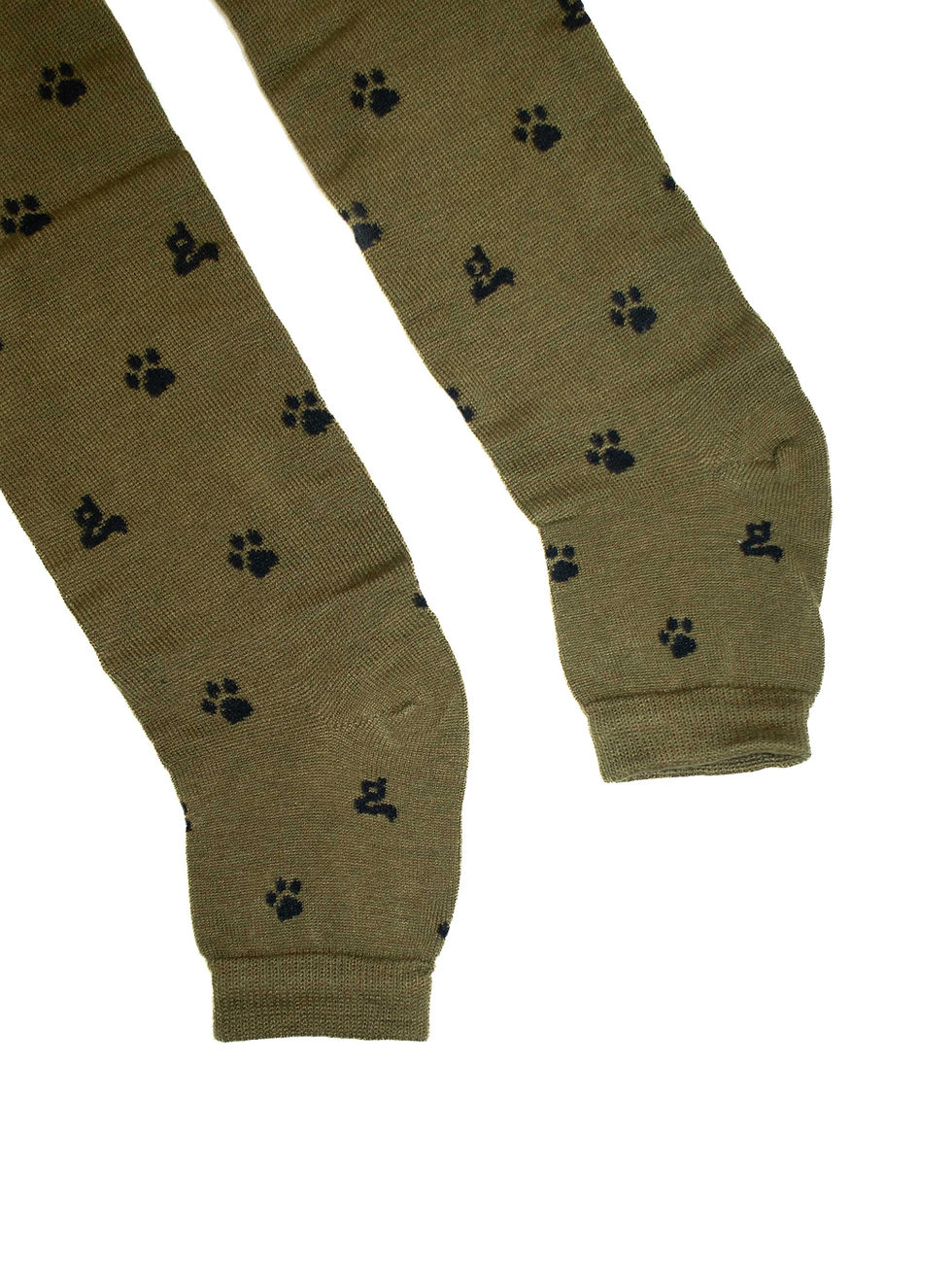 サムネイル： GRAPE / PAW-PRINT STIRRUP SLOUCHY WOOL LEG WARMERS / KHAKI