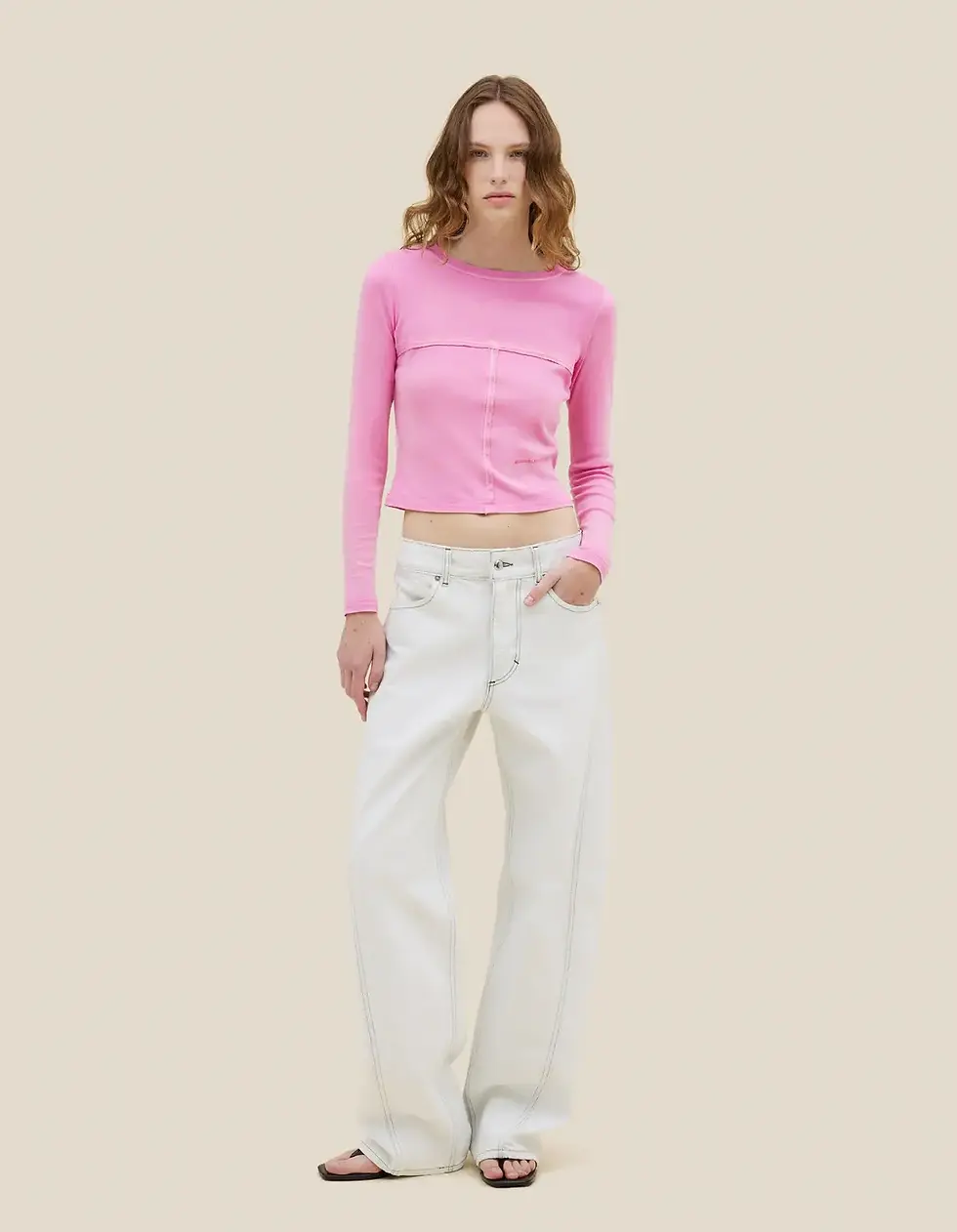 サムネイル： ECKHAUS LATTA / LAPPED BABY CREWNECK / BUBBLEGUM