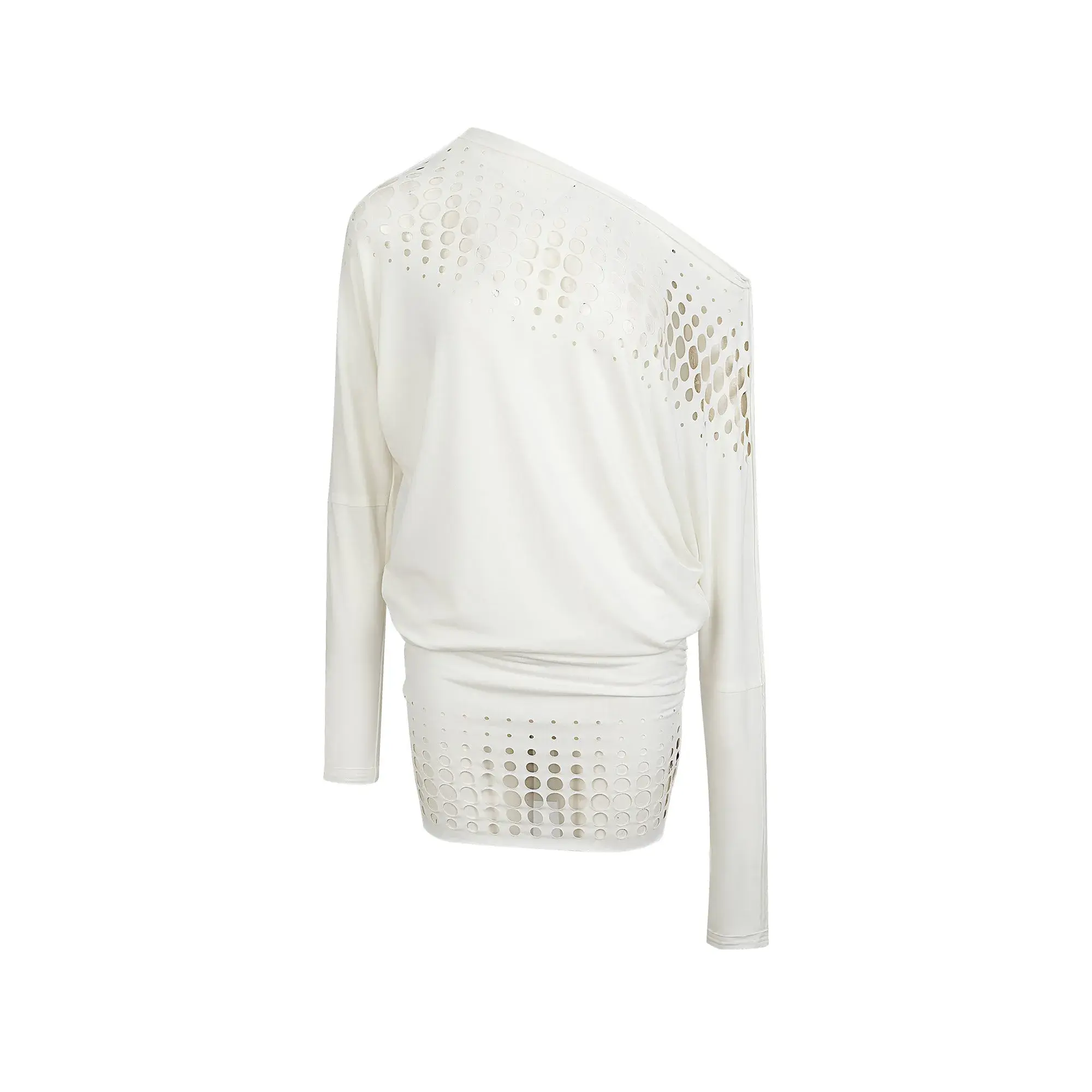 RoomSERVICE / GRADIENT EFFECT LASER CUT TOP / WHITE