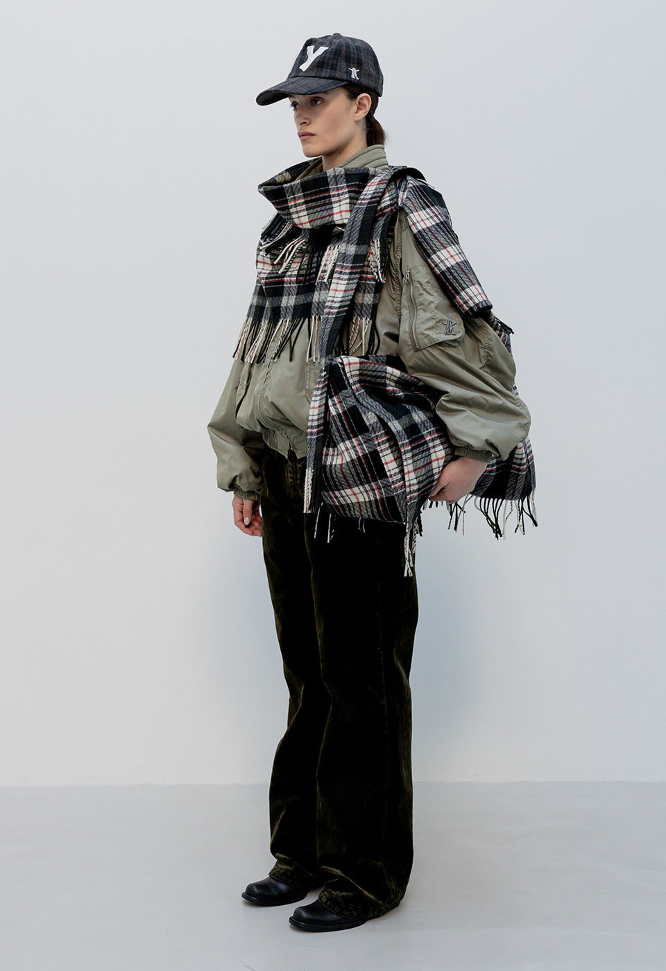 サムネイル： OPEN YY / FRINGED ZIP SHAWL / MULTI