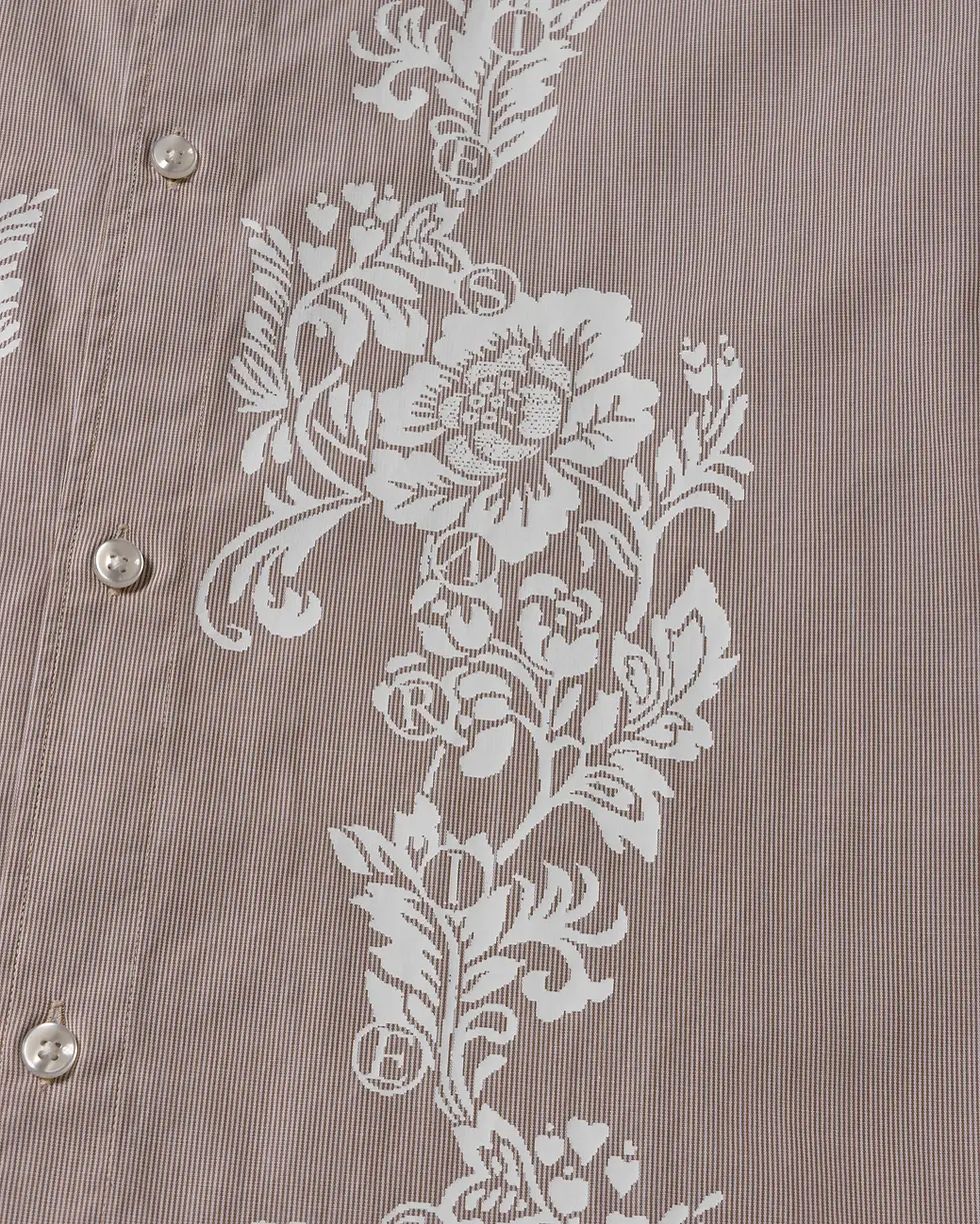 Thumbnail: Aries / Lace Overprinted Poplin Shirt / Brown