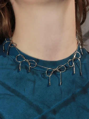 MARLAND BACKUS / BOW NECKLACE / SILVER | THE FOUR-EYED SHOP