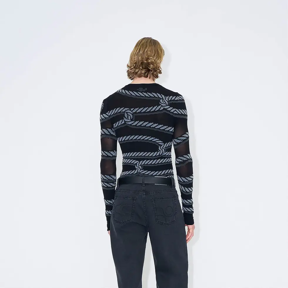 サムネイル： Eytys / Emery Black Rope Sheer Top