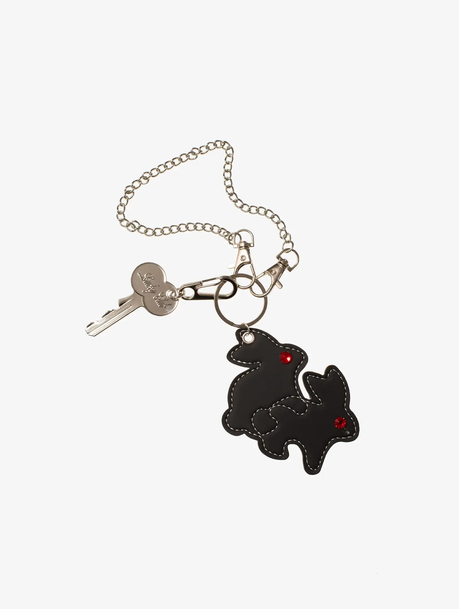 carne bollente / "THE RABBIT ROOM" KEY CHAIN / BLACK