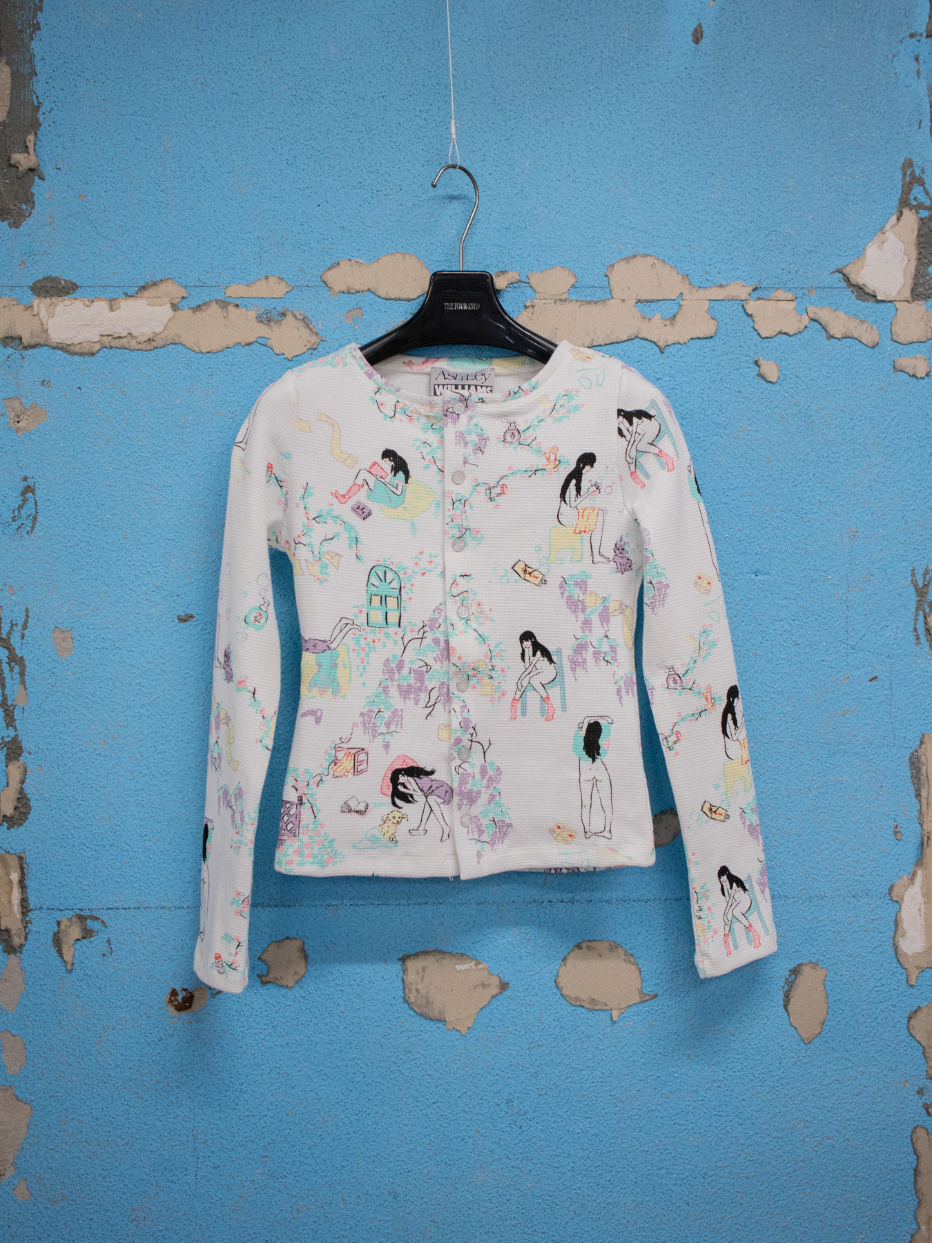 Ashley Williams / THERMAL CARDIGAN / WHITE “DAY IN THE LIFE”