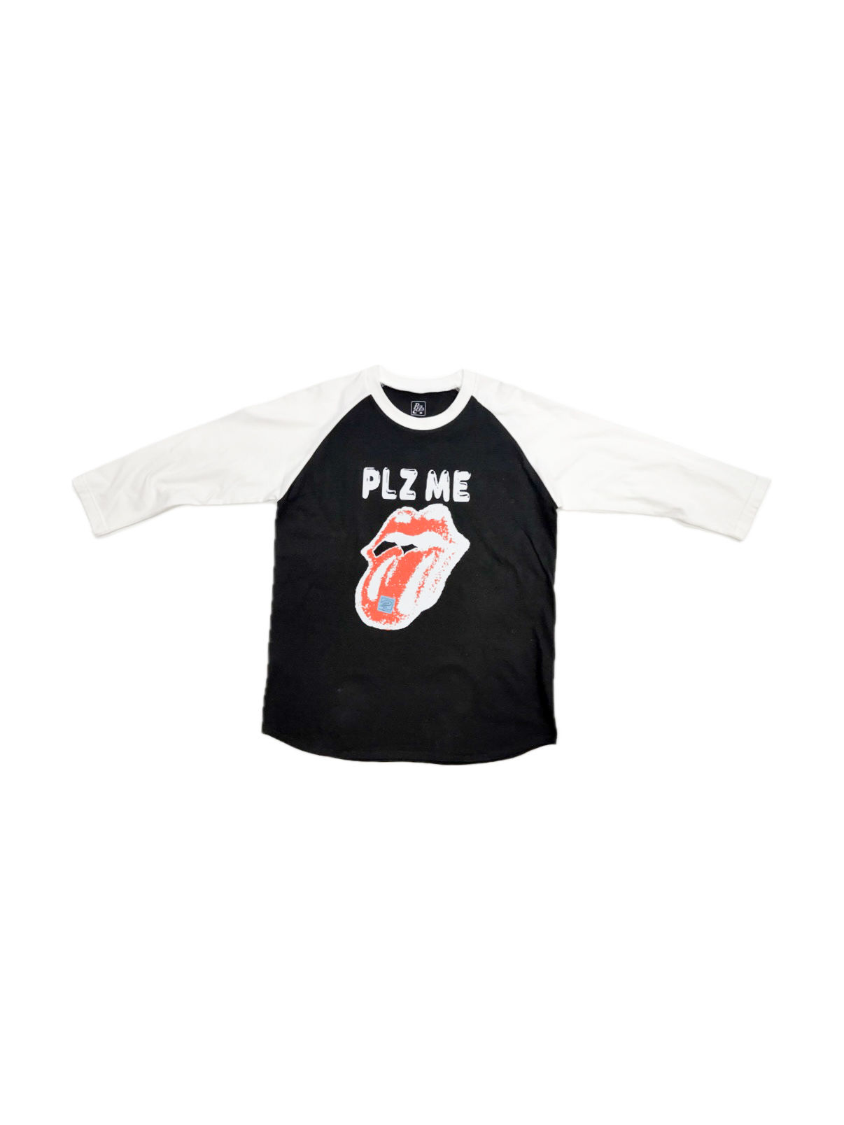 PLZ MAKE IT RUINS / PLZ ME RAGLAN / BLACK/WHITE