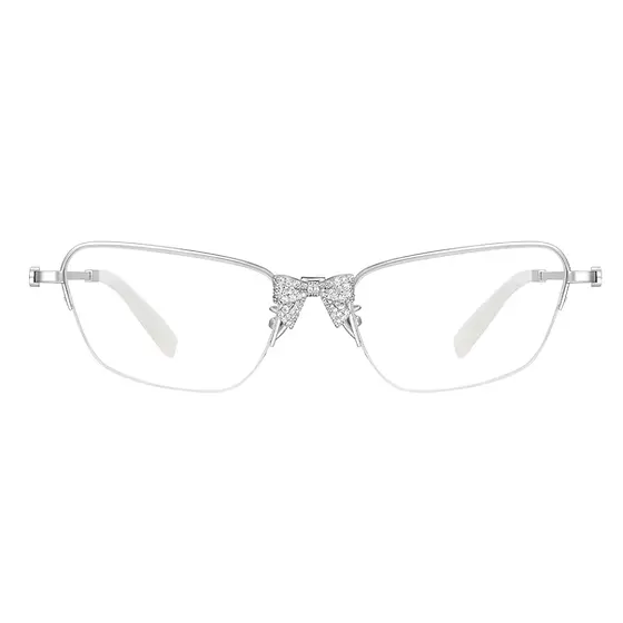 新発売Shushutong YVMIN 金属伊達メガネ　リボン① YVMIN X SHUSHUTONG / METAL BOWKNOT GLASSES / SILVER | THE FOUR