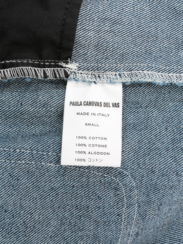 PAULA CANOVAS DEL VAS / MESH CONSTRUCTION DENIM TROUSERS