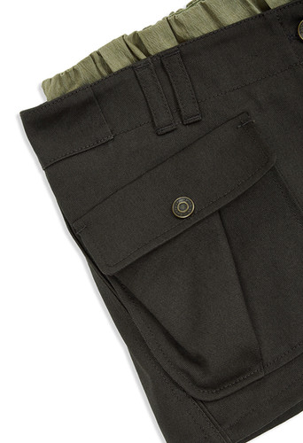 OPEN YY / CAMP MINISKIRT & BOXER SHORTS / KHAKI | THE FOUR-EYED SHOP