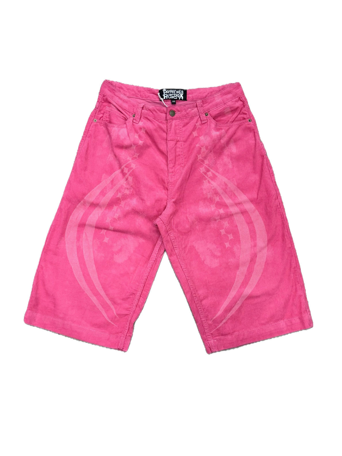 Paolina Russo / CORDUROY BAGGY LONG BERMUDAS / FUCHSIA
