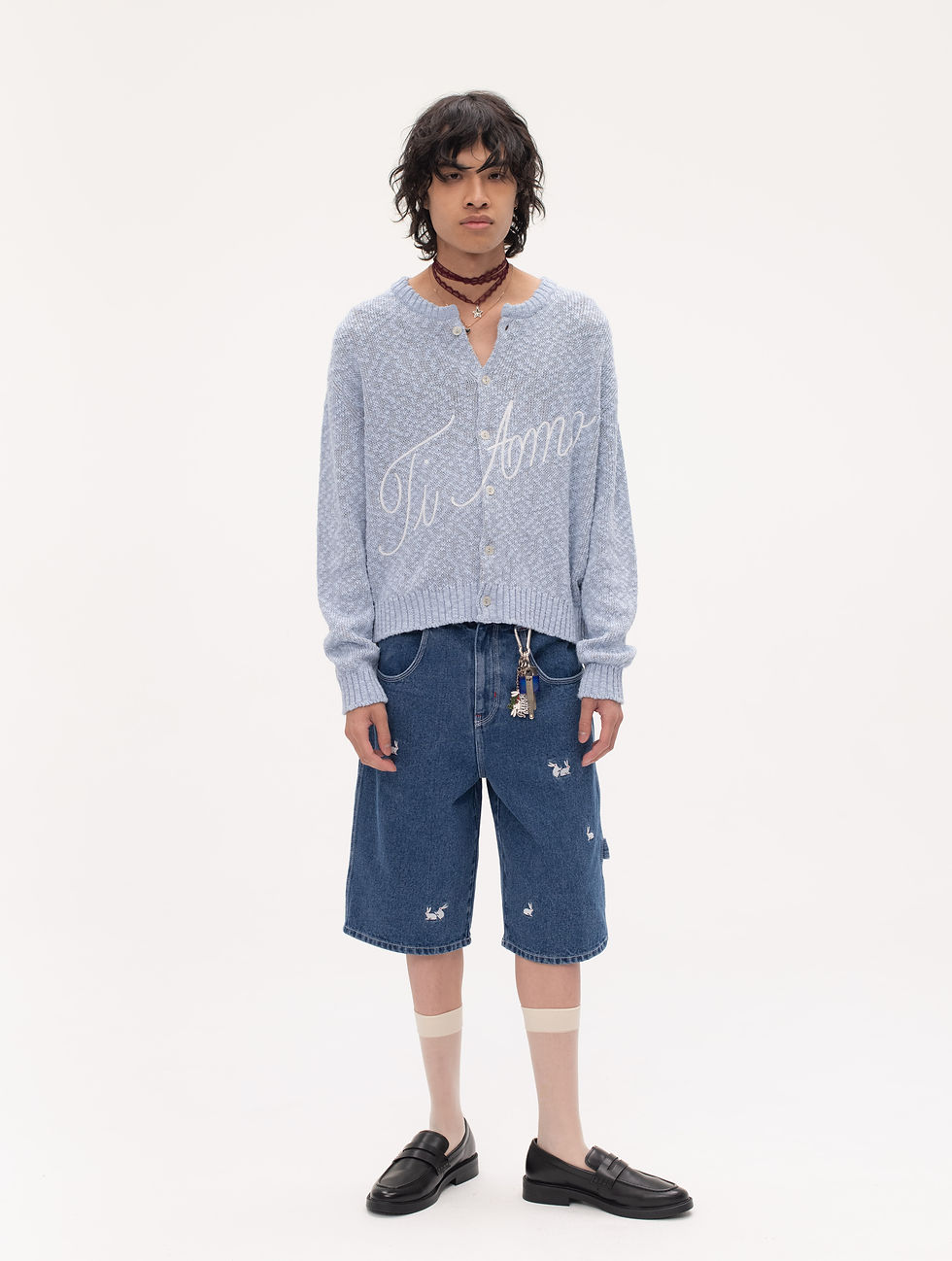 縮圖：carne bollente / "BUNNY BONANZA" JORTS / WASHED B