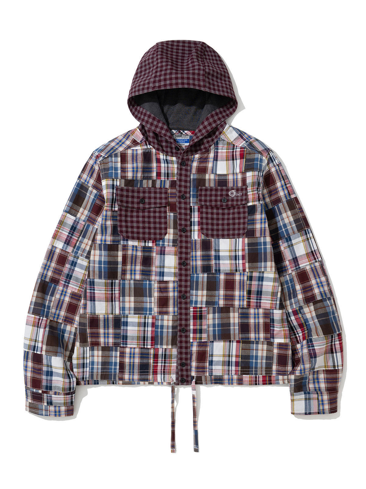 TEKET / CT CURVE MIX CHECK SHIRT / BURGUNDY