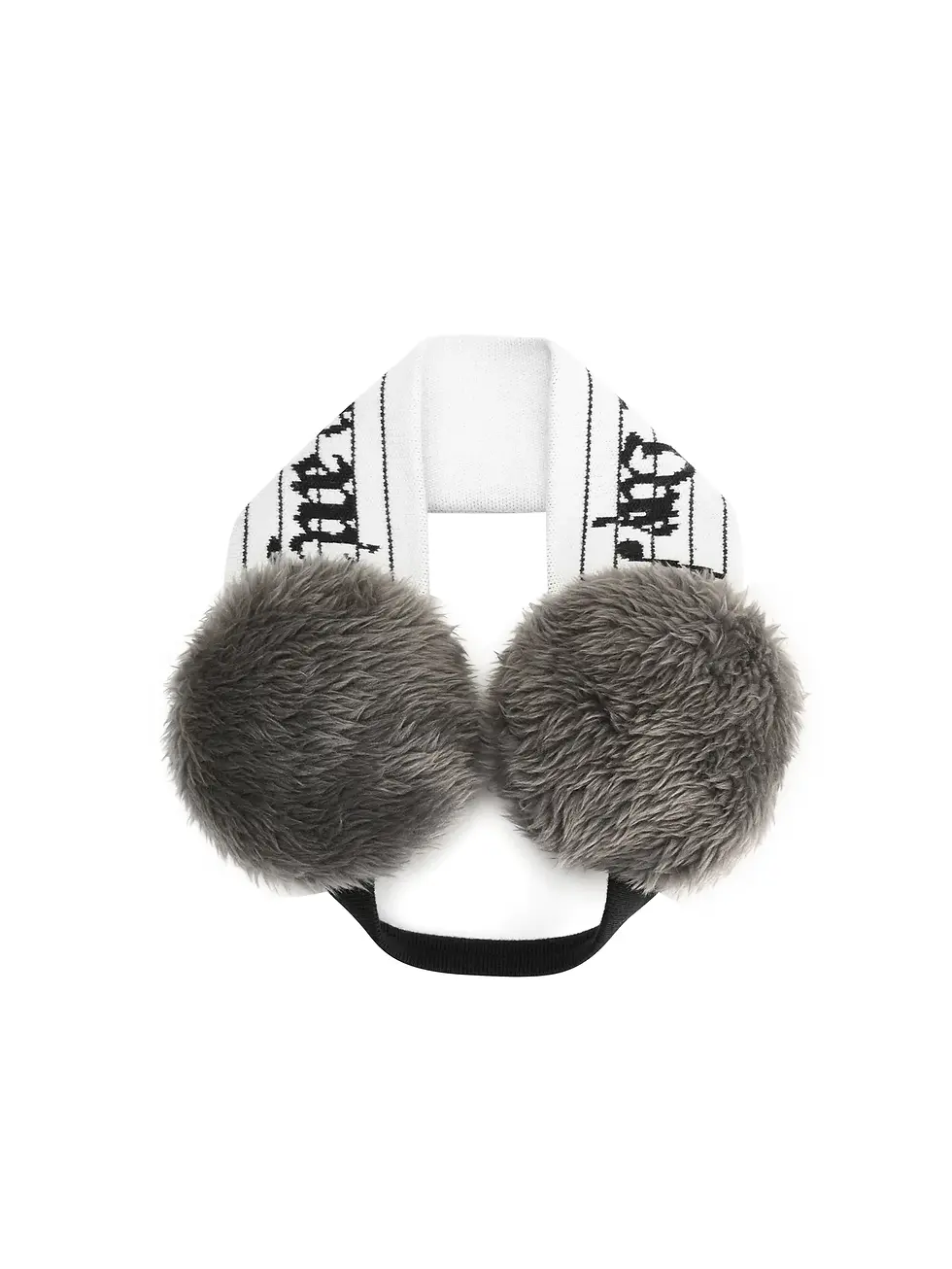 섬네일: GRAPE / MUSIC NOTATION KNITTED EARMUFF / WHITE GREY