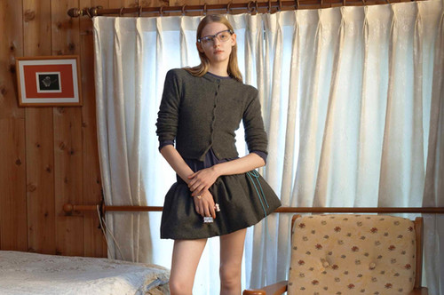 Ans Dotsloevner / SHOULDER CARDIGAN KNIT / GREY | THE FOUR-EYED SHOP