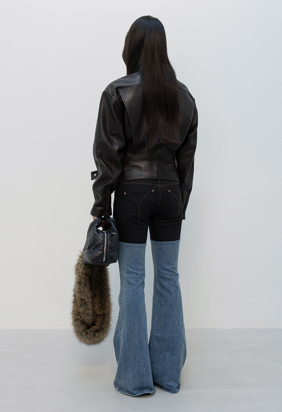 サムネイル： OPEN YY / BELTED LEATHER BLOUSON / DARK BROWN
