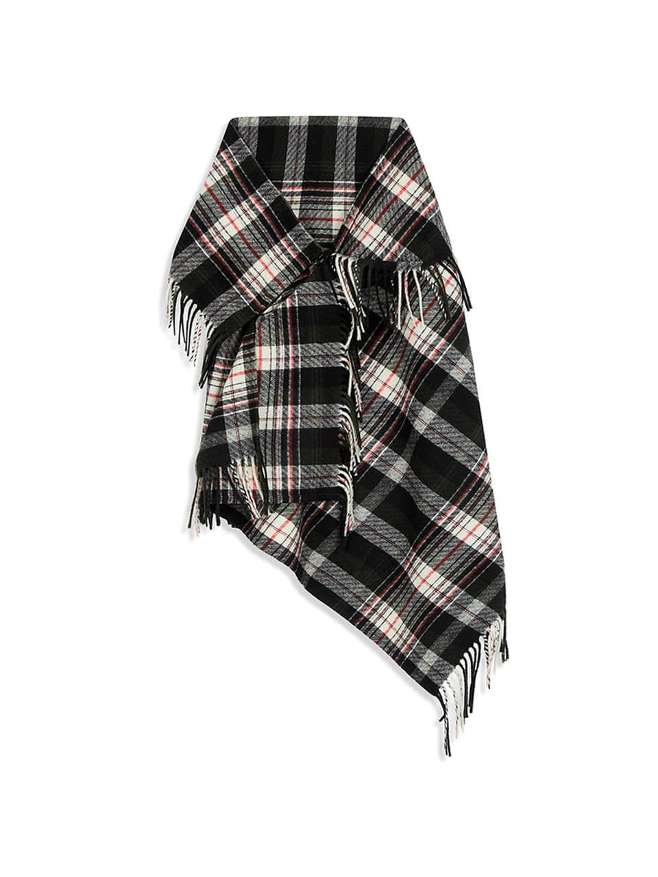 OPEN YY / FRINGED ZIP SHAWL / MULTI