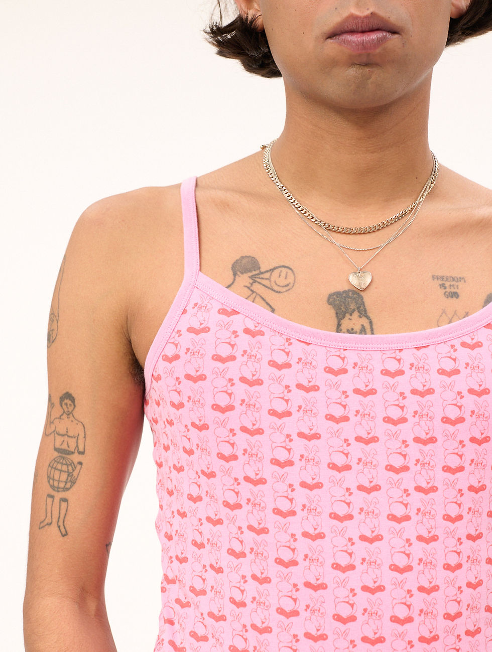 Thumbnail: carne bollente / "TRIPPY BUNNIES" TANK TOP / PINK