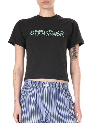 OTTOLINGER / FITTED T-SHIRT WITH PUFF PAINT / BLACK | THE FOUR