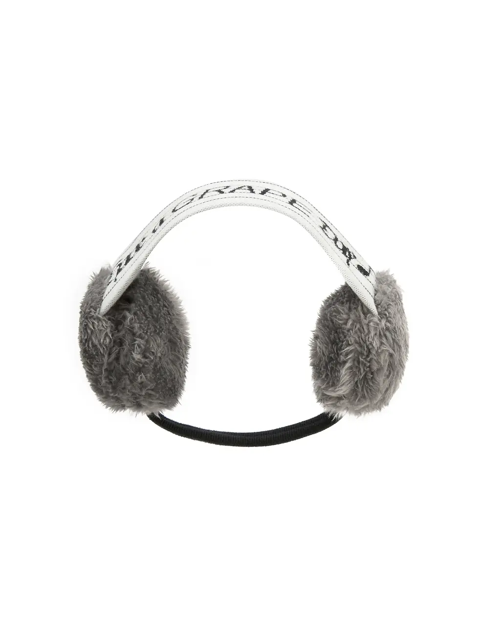 섬네일: GRAPE / MUSIC NOTATION KNITTED EARMUFF / WHITE GREY
