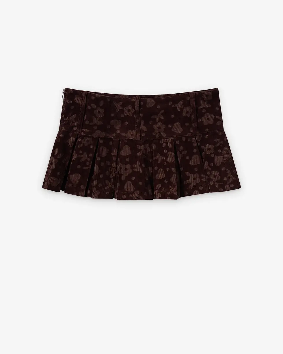 Thumbnail: Paolina Russo / PLEATED MINI SKIRT / BROWN