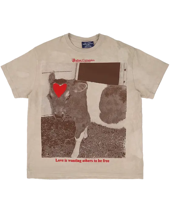 ONLINE CERAMICS / “WANTING OTHERS TO BE FREE” SS TEE / HAND DIP