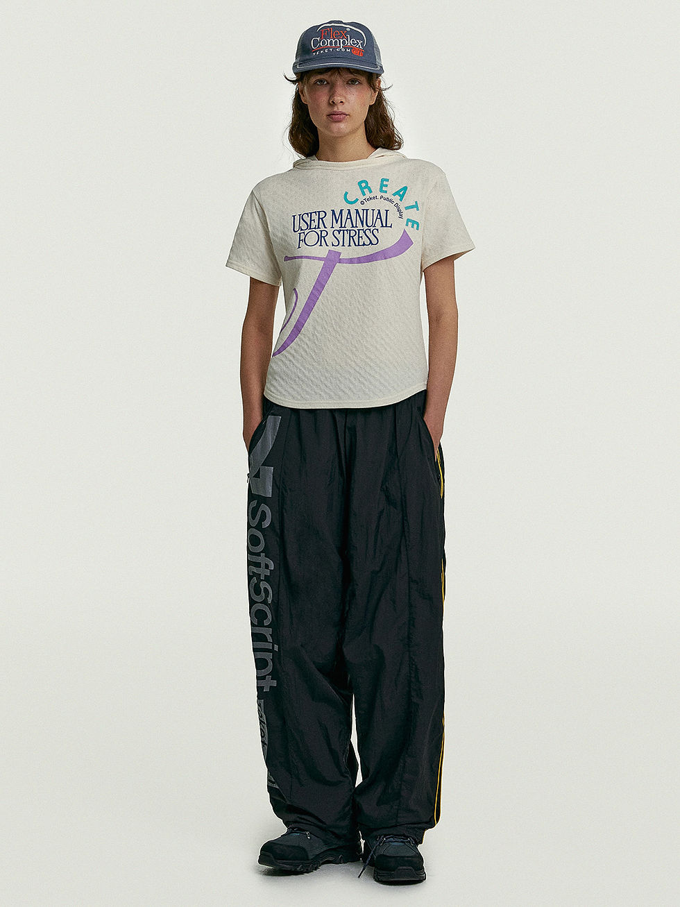 サムネイル： TEKET / USER MANUAL HOODED TEE / CREAM