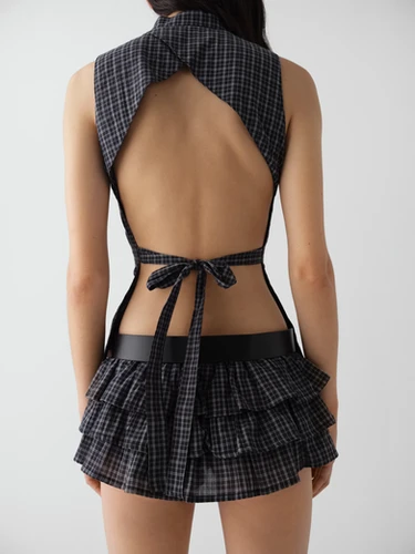 GIMAGUAS / COCO TOP / BLACK CHECKS | THE FOUR-EYED SHOP