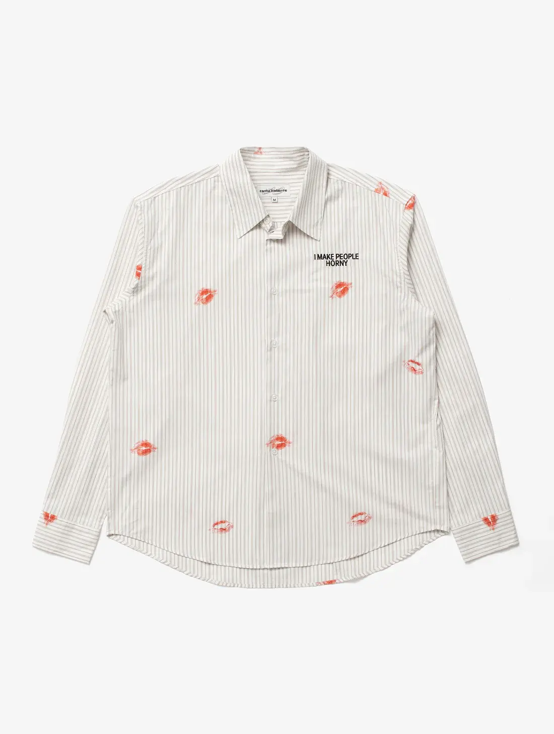 carne bollente / "BUSINESS SENSUAL" LS-SHIRT / STRIPE