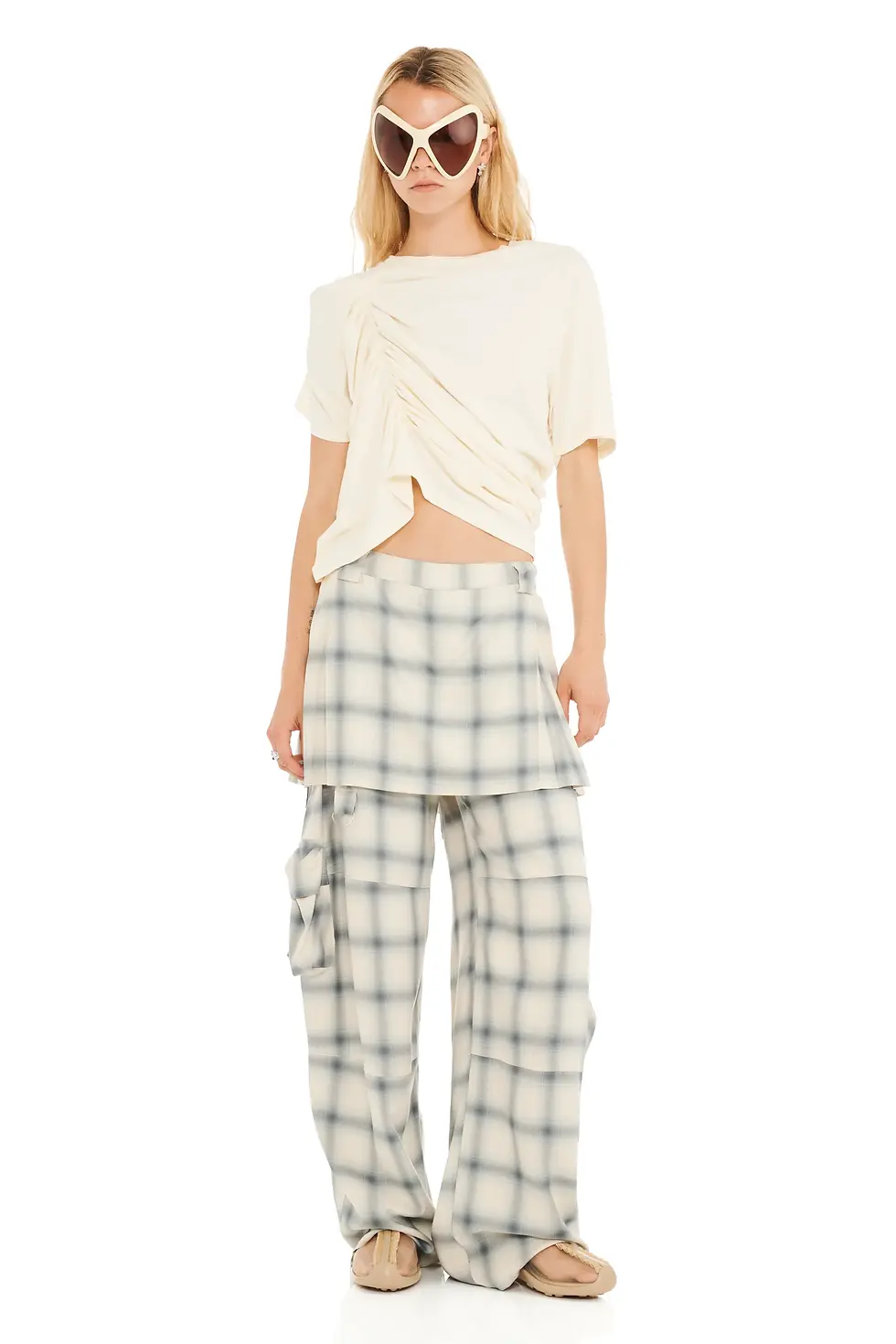 サムネイル： Collina Strada / LAWN SKIRT CARGO PANT / CLOUDY PLAID