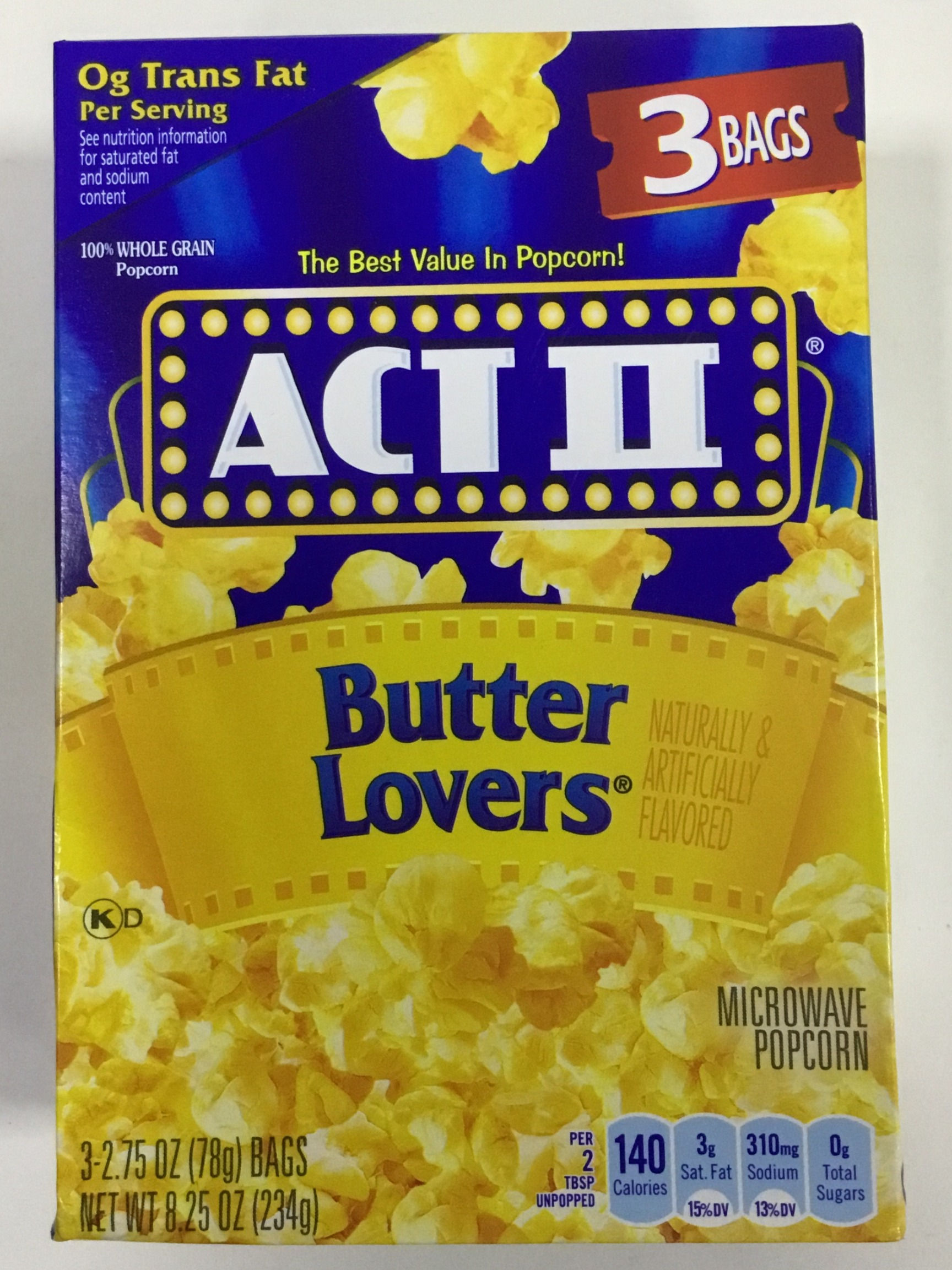 MICROWAVE POPCORN BUTTER LOVERS