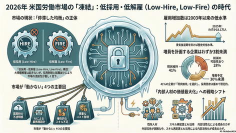 動かない労働市場 / The Frozen Labor Market :「アメリカ人事界隈」#アメリカHR #HRLinqs #HRLinqsLearning #HRLinqsConnect